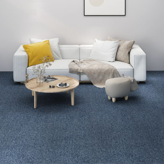 vidaXL Textilplattor 16 st 4 m² 25x100 cm blå