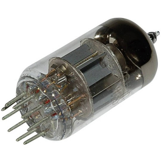 6 N 1 P = 6 H 1 n Elektronrör Dubbeltriod 250 V 10.5 mA Antal poler: 9 Lampsockel: Noval Innehåll 1 st