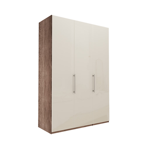 Garderob Atlanta - Mörk rustik ek 150 cm, 236 cm, Utan kornisch / ram