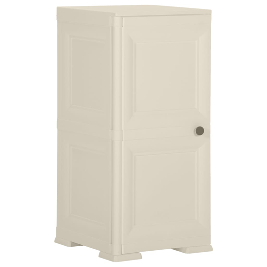 vidaXL Plastskåp 40x43x85,5 cm träimitation gräddvit