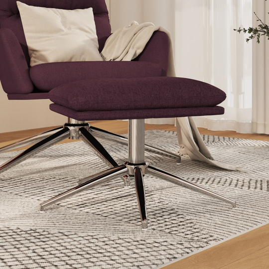 vidaXL Fotpall lila 60x60x39 cm tyg