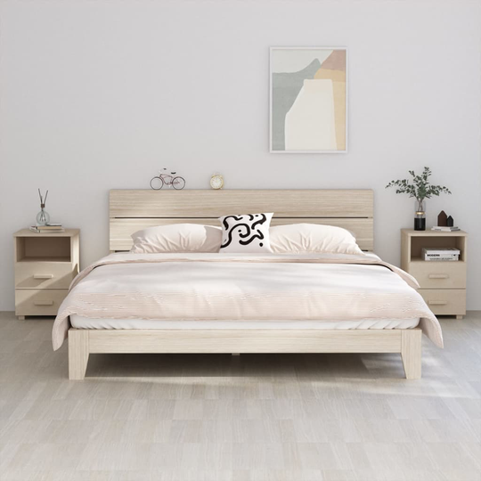vidaXL Sängbord 2 st honungsbrun 40x35x62 cm massiv furu