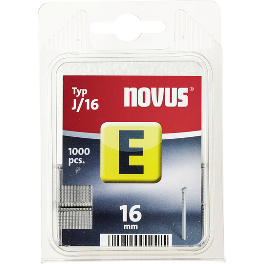 Naglar - Typ J 1000 st Novus 105110000 N/A Mått (L x B) 16 mm x 1.2 mm