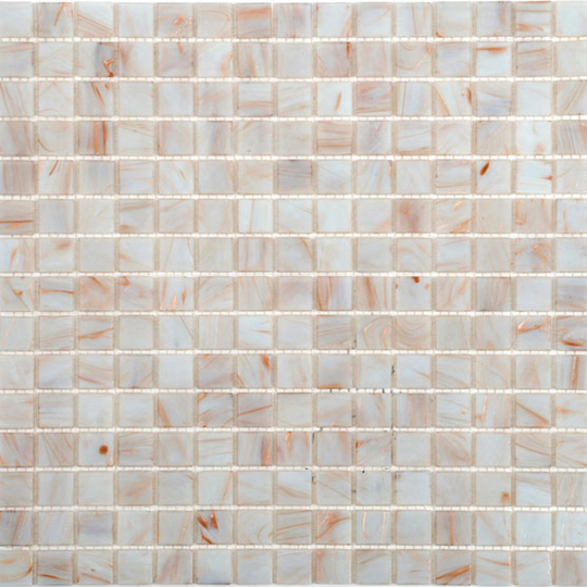 Glasmosaik Arredo White/Gold 2x2 cm