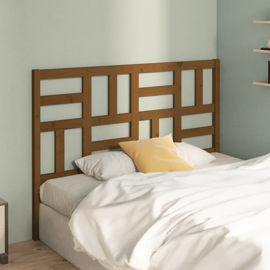 vidaXL Sänggavel honungsbrun 141x4x104 cm massiv furu