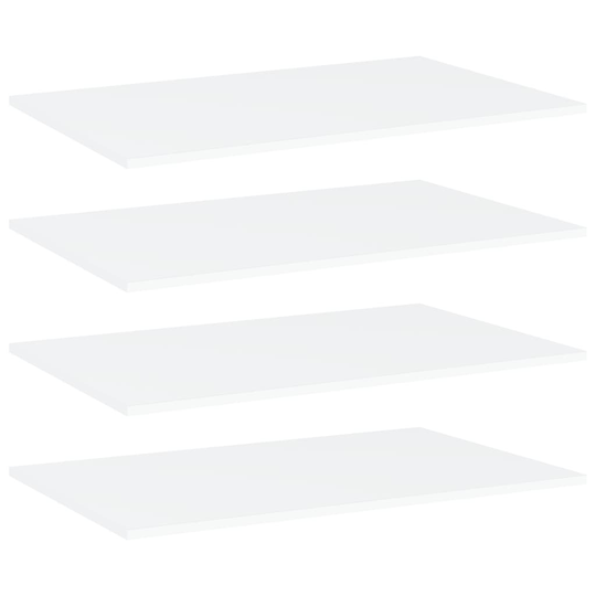 vidaXL Hyllplan 4 st vit 80x50x1,5 cm spånskiva