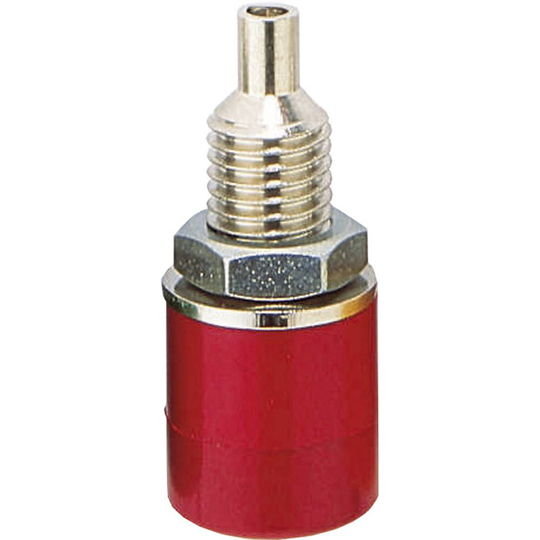 BKL Electronic 072306 Labhylsa Hona inbyggd vertikal Stift-Ø: 4 mm Röd 1 st