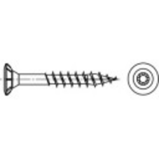 159681 Fönsterskruvar 4 mm 30 mm T-profil Stål härdat silver 1000 st