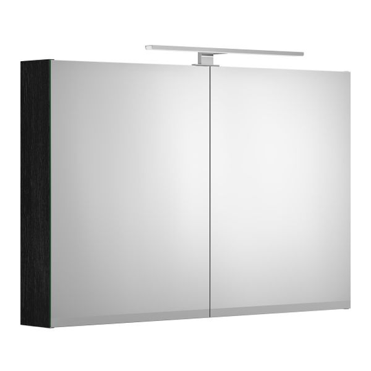 Gustavsberg Artic Spegelskåp 100 cm, integrerat eluttag Svart
