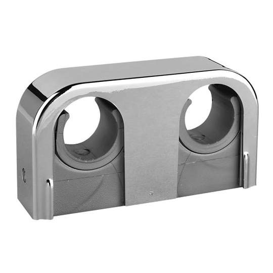 Faluplast Snap 14015 Rörklämma dubbel, 18-22 mm Krom