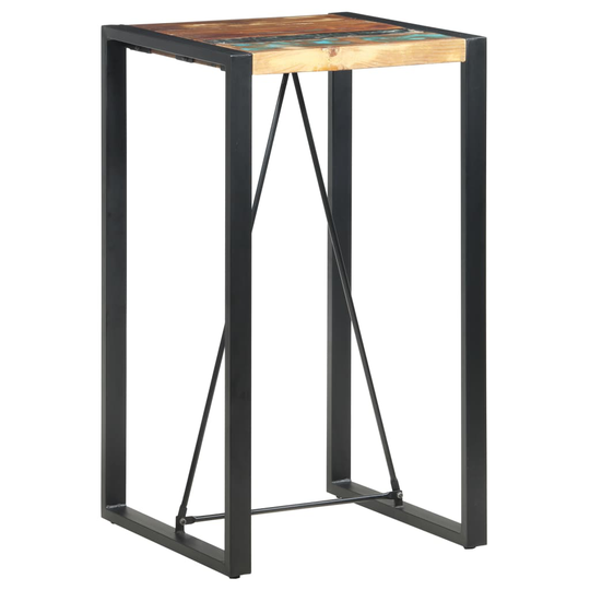 vidaXL Barbord 60x60x110 cm massivt återvunnet trä
