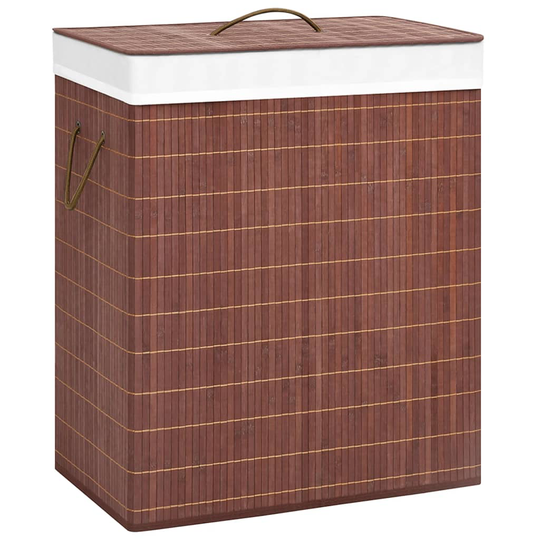 vidaXL Tvättkorg bambu brun 100 L