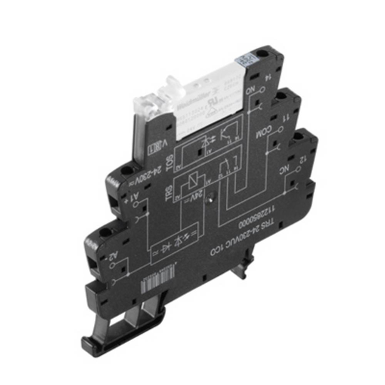Koppar-relä 10 st 24 V DC/AC, 230 V DC/AC 6 A 1 switch Weidmüller TRS 24-230VUC 1CO