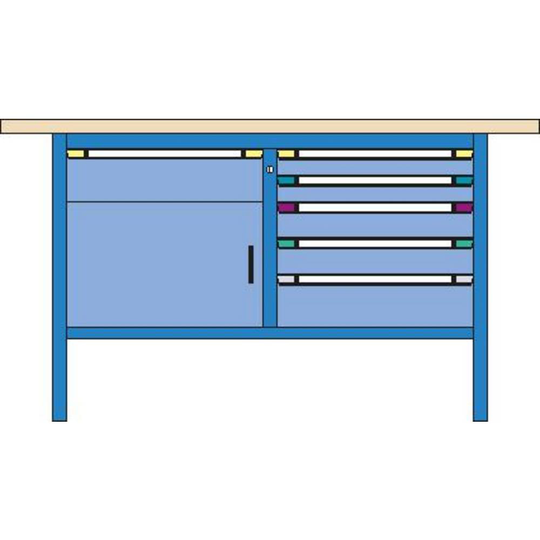 Thur-Metall 64824333 ARBETSBÄNK (B x H x D) 1500 x 845 x 700 mm