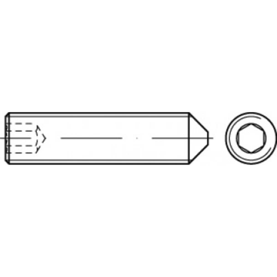 TOOLCRAFT TO-5414145 Gängstift M24 100 mm 25 st
