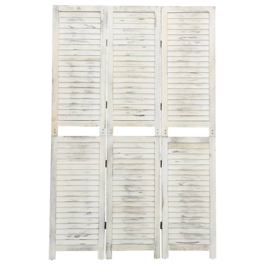 vidaXL Rumsavdelare 3 paneler antikvit 105x165 cm trä