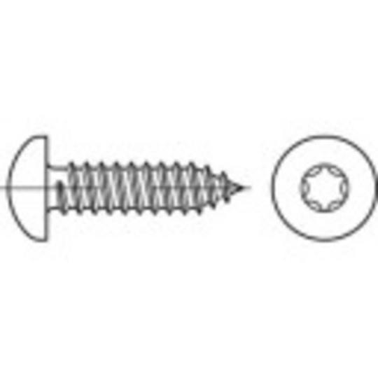 TOOLCRAFT 145125 Linsplåtskruvar 2.2 mm 13 mm T-profil DIN 7981 Stål galvaniskt förzinkad 2000 st