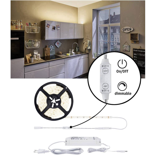 Paulmann SimpLED 78957 LED-list komplett-set med kontakt 24 V 5 m N/A