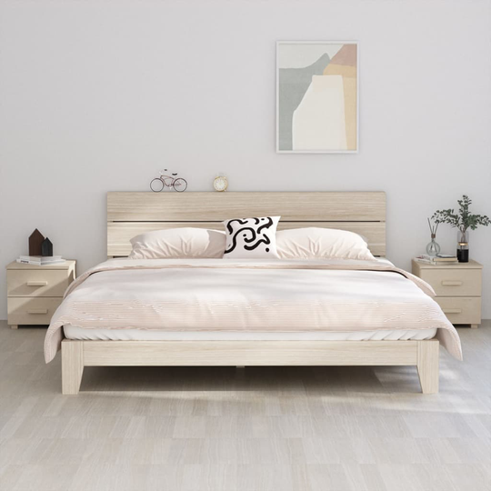 vidaXL Sängbord 2 st honungsbrun 40x35x44,5 cm massiv furu