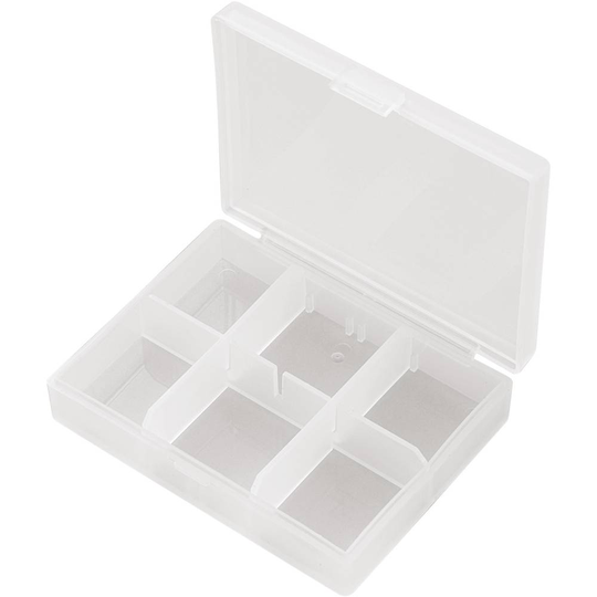 TRU COMPONENTS PP06-01 Låda (L x B x H) 84 x 63 x 20 mm Antal fack: 6 rörlig underavdelning