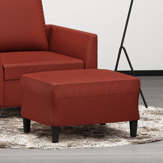 vidaXL Fotpall vinröd 60x50x41 cm konstläder
