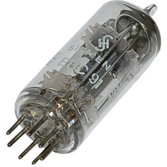 EBC 91 = 6 AV 6 Elektronrör Dubbeldiod-triod 250 V 1.2 mA Antal poler: 7 Lampsockel: B7G Innehåll 1 st