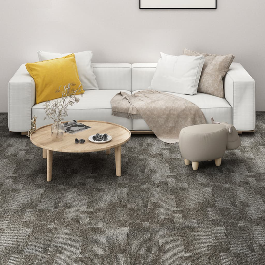 vidaXL Textilplattor 20 st 5 m² grå