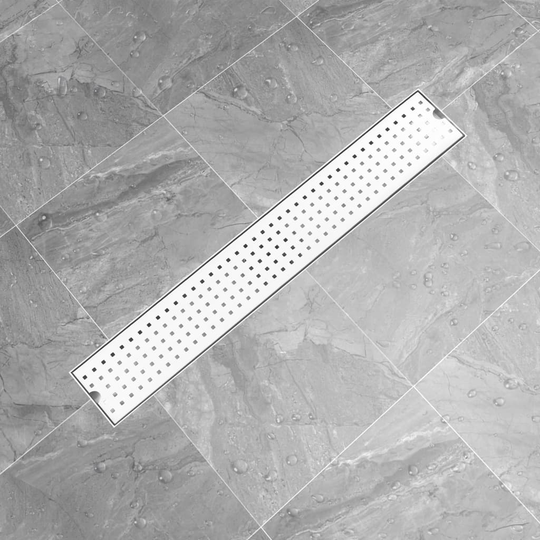vidaXL Golvbrunn prickar 73x14 cm rostfritt stål