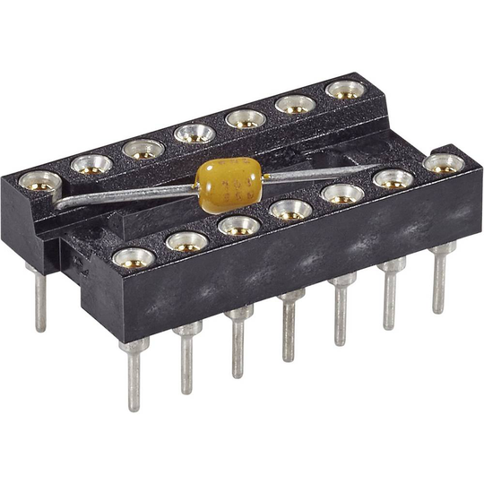 MPE Garry 001-3-008-3-B1STF-XT0 MPQ 08.3 STG B 100 NFU IC-sockel Rastermått: 7.62 mm Antal poler: 8 Precisions-kontakt, med kondensator 1 st