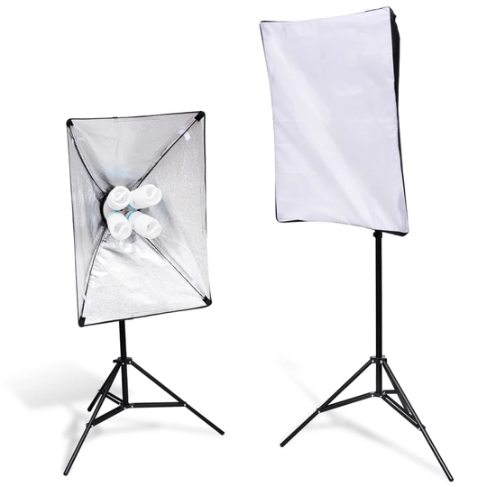 vidaXL Softboxar med stativ 2 st