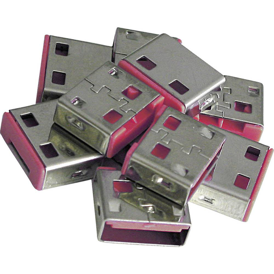 LINDY USB-Lock USB-portlås Set 10 st Rosa utan nyckel