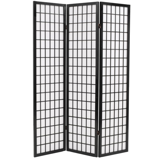 vidaXL Rumsavdelare med 3 paneler japansk stil 120x170 cm svart