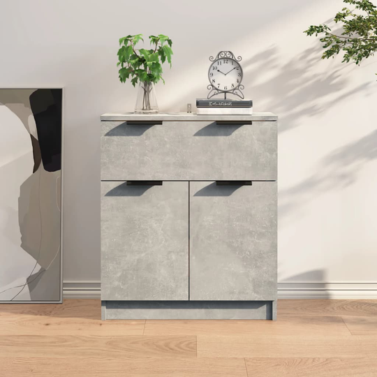 vidaXL Byrå betonggrå 60x30x70 cm konstruerat trä