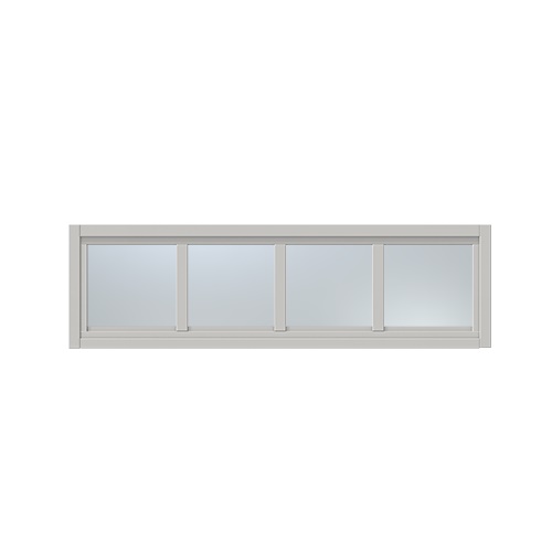 Överljus med spröjs Näs 13x3, Ljusgrå, Frostat glas