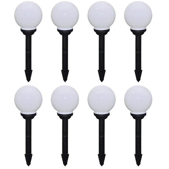 vidaXL Utomhuslampor 8 st LED 15 cm med markspett