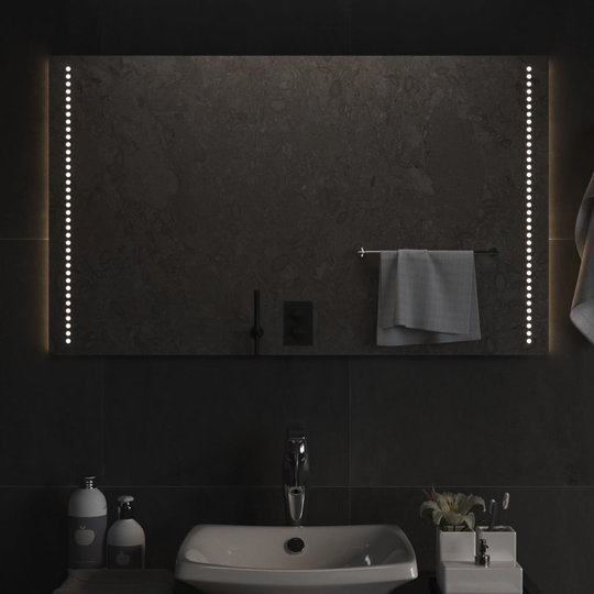 vidaXL Badrumsspegel LED 100x60 cm
