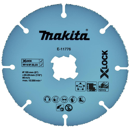 Separationspår rakt 125 mm Makita Trennscheibe 125mm Uni.X-Lock E-11776 1 st