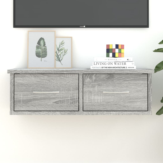 vidaXL Tv-bänk för vägg grå sonoma 60x26x18,5 cm konstruerat trä
