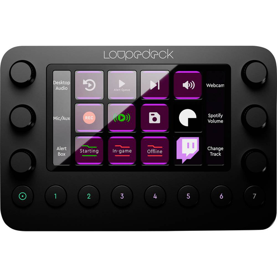 Loupedeck Loupedeck Live Streamdäck Upplyst, LCD-knappar, Hotkey-funktion, Kan anpassas helt