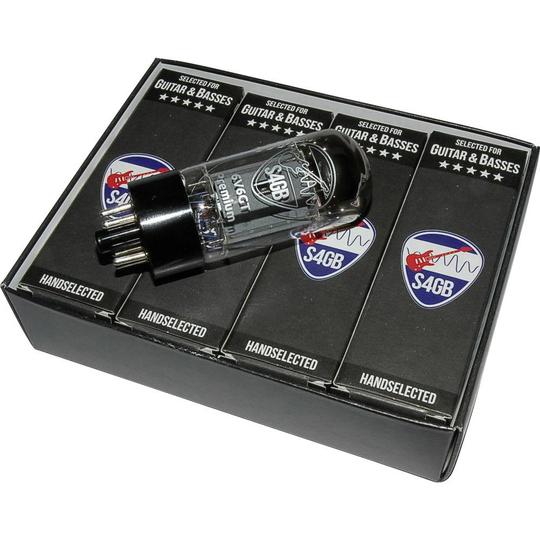 6V6GT S4GB Premium elektronrör matchande kvartett Utvalt för Gitarr & bas Ändpentod Antal poler: 8 Lampsockel: Oktal Innehåll 4 st