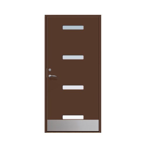Enkeldörr till villa Mellby 9 x 20, Högerhängd, Nötbrun