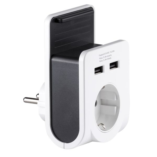 Gelia 4000060231 Laddstation 1-vägs och 2 x USB med hållare