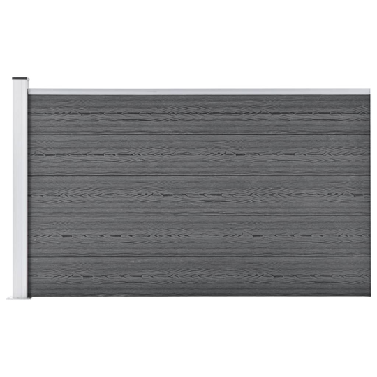 vidaXL Staketpanel WPC 175x105 cm grå