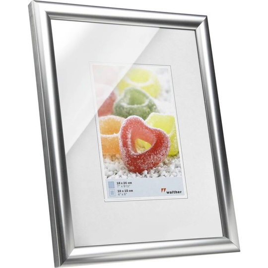 walther+ design Växelram akryl KP824S Pappersformat: 18 x 24 cm Silver