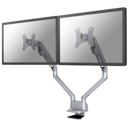 Neomounts by Newstar FPMA-D750DSILVER 2x Monitor bordsfäste 25,4 cm (10) - 81,3 cm (32) Svängbar, Roterbar, Tiltbar