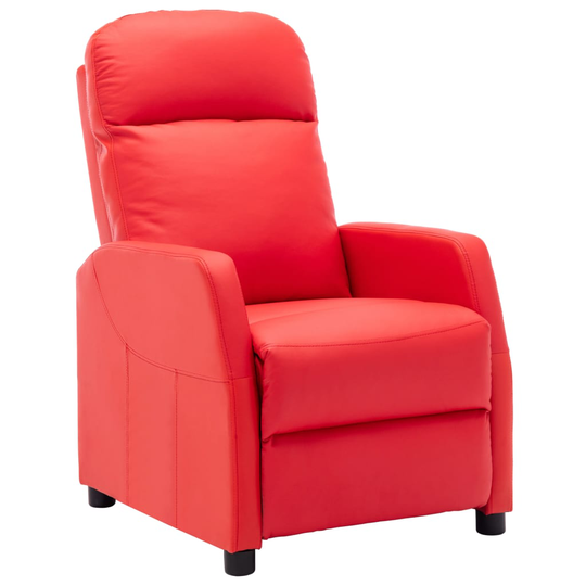 vidaXL Reclinerfåtölj röd konstläder