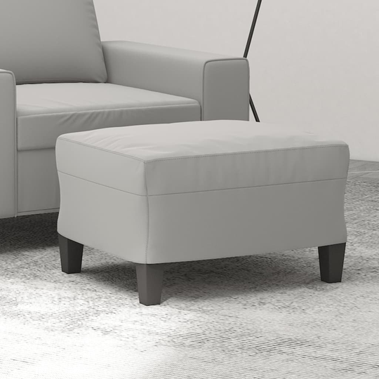 vidaXL Fotpall Ljusgrå 60x50x41 cm mikrofibertyg