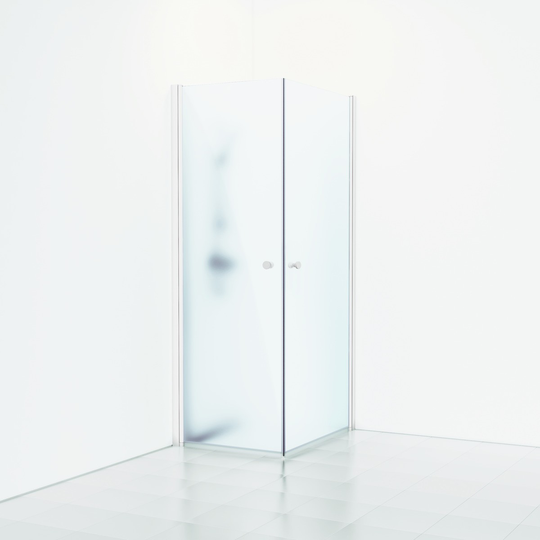 Svedbergs Duschhörn Skoga Rak 70X90 - Frostglas Vitt Matt